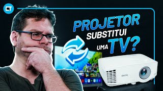 Dá pra substituir sua TV por um projetor inteligente [upl. by Borlow]