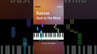 Kansas  Dust In The Wind  EASY Piano TUTORIAL by Piano Fun Play youtubeshorts shorts [upl. by Nodnyl]