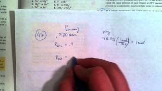 Finding Molar Mass from Vapor Pressure Z1147 [upl. by Ardnaxila]