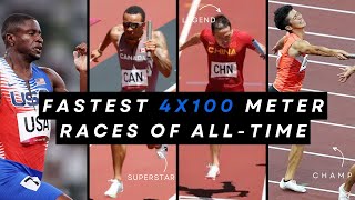 Top 10 Fastest 4 x 100 Meter Races of ALL TIME [upl. by Nylahsoj]