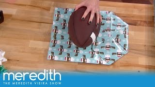 How To Wrap Oddly Shaped Gifts  The Meredith Vieira Show [upl. by Enyal210]