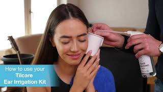 How to use the Tilcare Ear Wax Removal Cleaning Kit  Perfect Ear Irrigation Flushing Adults amp Kids [upl. by Dunn]