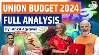 Union Budget 202425  Budget 2024 Highlights in Hindi  Complete Analysis  UPSC Economy  StudyIQ [upl. by Adlare]