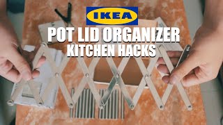 Kitchen Hacks  Variera Pot Lid Organizer from IKEA [upl. by Assennej]