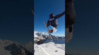 Stubai Austria 🔥 snowboarding snowboard wintersports jump flip winter [upl. by Annaj]