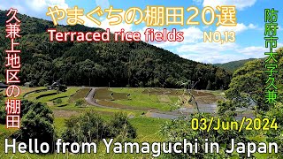 やまぐちの棚田20選【NO13 久兼上区の棚田 前編（山の中腹から下へ）】防府市久兼上 2024年06月03日 [upl. by Morice359]