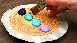 Abstract Wood painting  How to Make a Beautiful Painting [upl. by Aknayirp]