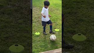 Home field advantage Backyard ball training ⚽️💫 [upl. by Farron]