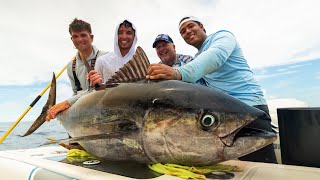 MASSIVE 8ft Long Tuna on Small Boat [upl. by Lanita]