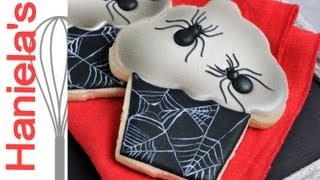 HALLOWEEN CREEPY SPIDER COOKIES HANIELAS [upl. by Toth80]