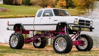 MASSIVE 30” LIFTED First Gen Cummins on 44’s Boggers FIRST DRIVE [upl. by Noirret573]