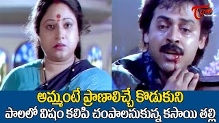 పాలలో విషం కలిపి చంపాలనుకున్న తల్లి  Abbaigaru Movie  Venkatesh Meena Ultimate Scene  TeluguOne [upl. by Lekram332]