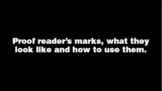 Proofreading Marks also known as Proofreading Symbols [upl. by Amerak]