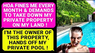 HOA Demands To TAKE DOWN my Private Property On My Land  Im The Owner Hands Off My Private Pool [upl. by Yelekalb]