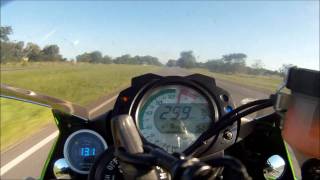 2009 Kawasaki ZX10R  320 Kmh GPS Gato 05 [upl. by Kippar]