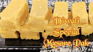 Diwali Special Mysore Pak RecipeVERY TASTY HOMEMADE MYSORE PAK INDIAN SWEET D Familys Kitchen [upl. by Bivins]