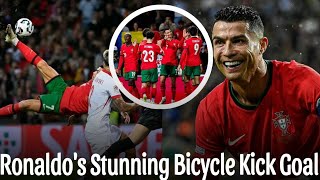 Cristiano Ronaldos Stunning Bicycle Kick Goal Portugal Crush Poland 51 [upl. by Ateiluj26]