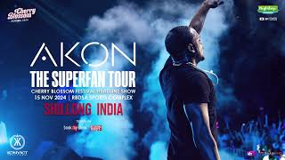 AKON  SUPERFAN TOUR ASIA  SHILLONG CHERRY BLOSSOM FESTIVAL [upl. by Susejedesoj]