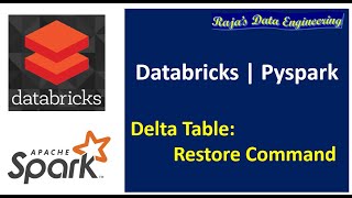 63 Databricks  Pyspark Delta Lake Restore Command [upl. by Manus]