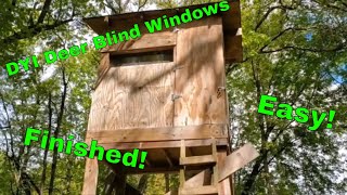 DIY Deer Blind Windows Part 2 Install amp Keeping Open deer diy hunting [upl. by Freed516]