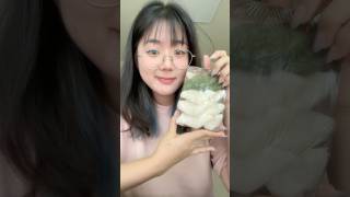 trying tteok 절편 jeolpyeon 😋 tteok ricecake koreanfood tastetest mukbang [upl. by Campbell]