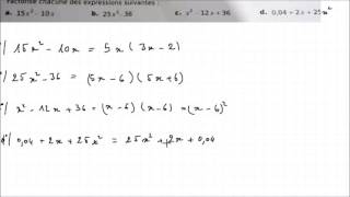 MonPlanMaths  Factoriser les expressions suivantes  identité remarquable [upl. by Nyrol]