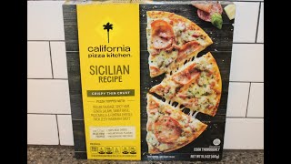 California Pizza Kitchen Sicilian Recipe Pizza Review [upl. by Asa]