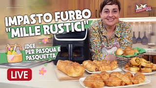 IMPASTO FURBO quotMILLE RUSTICIquot Facilissimo e versatile  Ricetta in diretta [upl. by Leasim]