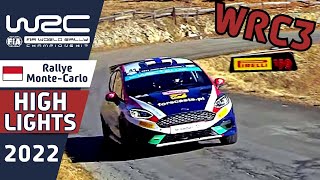 WRC3 Rally Highlights Day 1  2 WRC Rallye MonteCarlo 2022 [upl. by Blane]