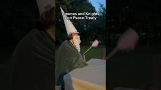 Gnomes vs Knights Signing a Peace Treaty funny trending gnomes gnome knight war [upl. by Addie]