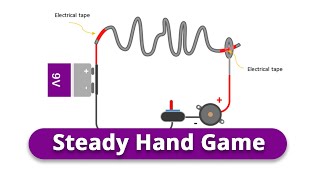 How to Make a Steady Hand Game science project electricity will only flow around a complete circuit [upl. by Aleacin698]