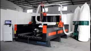 700mm Z axis ZK1525 Easy Servo Motor CNC Stone Router Testing [upl. by Aitsirt]