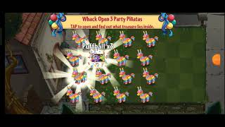 PVZ2 Daily Piñata Party blowing and pushing swarm of zombies [upl. by Repsaj]