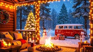 Relaxing Christmas Music Snow Falling ❄️ Cozy Christmas Ambience Music 🎅Christmas Fireplace Ambience [upl. by Hakym927]