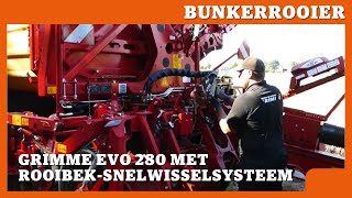 Grimme EVO 280bunkerrooier met rooibeksnelwisselsysteem [upl. by Daffy403]