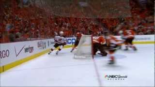 Zac Rinaldo hit on Dainius Zubras NJ Devils vs Philadelphia Flyers Game 5 5812 NHL Hockey [upl. by Un]