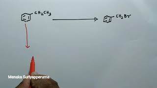 Organic conversions No 33  Ethyl Benzene  Benzoic acid  Benzyl alcohol  Reaction with PBr3 [upl. by Bridget]