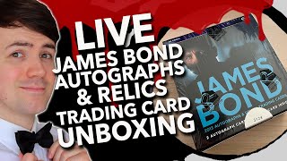 LIVE UNBOXING  James Bond Autographs amp Relics Trading Cards  INCLUDES AUTOGRAPHED CARDS [upl. by Meehyrb]