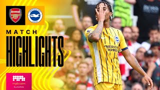 HIGHLIGHTS  Arsenal v Brighton  Premier League [upl. by Lleryt]