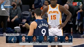 Primera TITULARIDAD NBA de LEANDRO BOLMARO vs Atlanta Hawks [upl. by Meece]