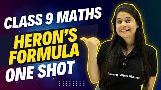 Herons Formula  One Shot  Class 9 Maths [upl. by Jephum722]