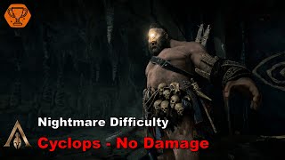 Assassins Creed Odyssey  Cyclops Boss Fight No Damage  Nightmare Difficulty [upl. by Okwu]