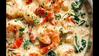 Creamy Garlic Butter Tuscan Shrimp [upl. by Tterrab]