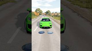 Lamborghini Cars vs 2 Hydraulic Crush  BeamNGDrive shorts beamng [upl. by Lorollas]