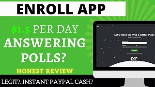 Enroll app review 2020website testing job onlineInstant PayPal cashonline money goals [upl. by Eniowtna806]