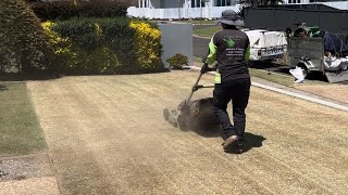 How to Dethatch lawn using EGO mower [upl. by Sutton263]