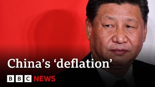 China’s economy in period of ‘deflation’  BBC News [upl. by Tugman]