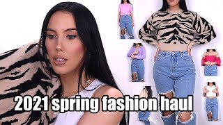 SPRING 2021 FASHION HAUL  tryon clothing haul [upl. by Harolda]