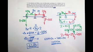 PROBLEMA DE PALANCA DE PRIMER GÉNERO RESUELTO [upl. by Ecikram]