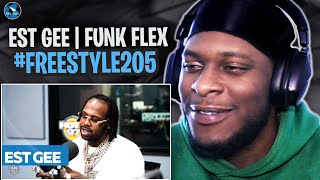 EST GEE  Funk Flex  Freestyle205 RAGTALKTV REACTION [upl. by Seldan]